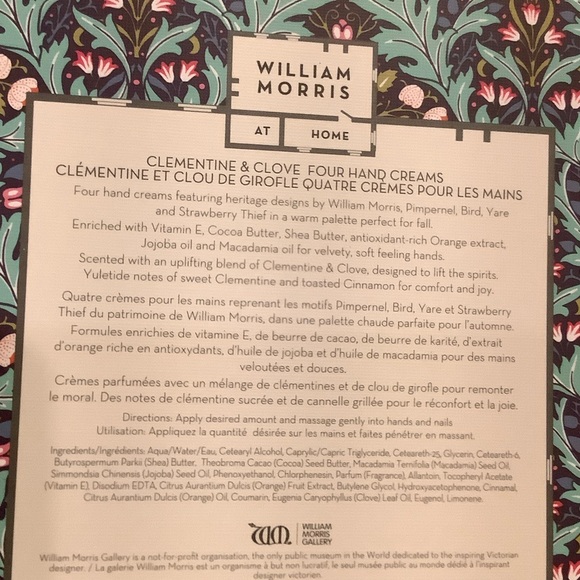 William Morris At Home Luxury Scented Hand Cream Set of 4 NWT 4x1.7oz Clementine - Picture 10 of 16